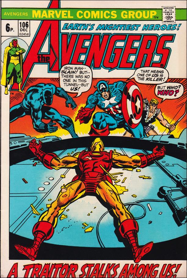 Avengers (1963) issue 106-B UK Price Cover