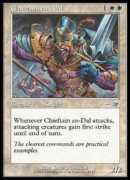 Magic the Gathering: Nemesis (Base Set) card 4 Chieftain en-Dal
