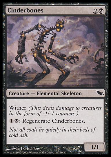 Magic the Gathering: Shadowmoor (Base Set) card 59 Cinderbones