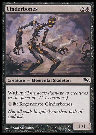 Magic the Gathering: Shadowmoor (Base Set) card 59 Cinderbones
