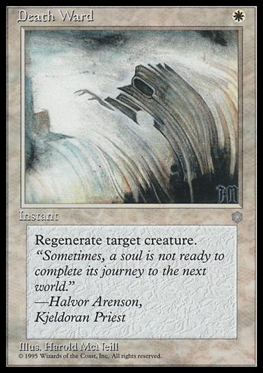 Magic the Gathering: Ice Age (Base Set) card 19 Death Ward