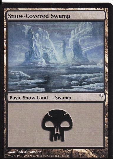 Magic the Gathering: Coldsnap (Base Set) card 153 Snow-Covered Swamp