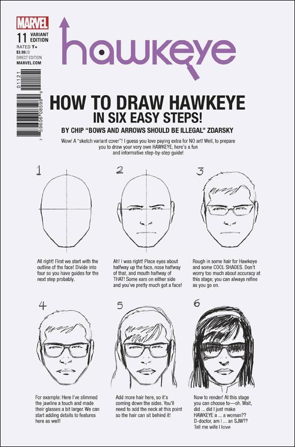 Hawkeye (2017) issue 11-B Chip Zdarsky "How To Draw" Cover