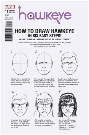 Hawkeye (2017) issue 11-B Chip Zdarsky "How To Draw" Cover
