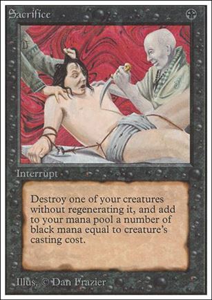 Magic the Gathering: Unlimited (Base Set) card 125 Sacrifice