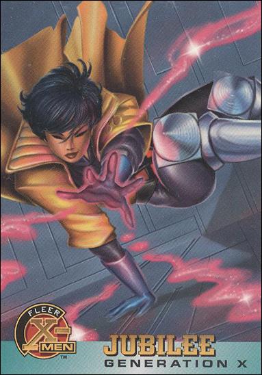 1996 Fleer X-Men International (Base Set) card 32 Jubilee
