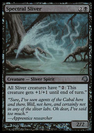 Magic the Gathering: Premium Deck Series: Slivers (Base Set) card 17 Spectral Sliver