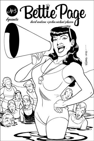 Bettie Page (2018) issue 5-G David Williams 1:20 Black & White Cover