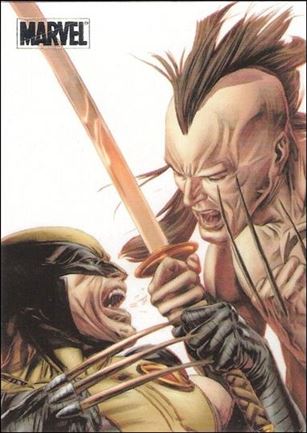Marvel Heroes and Villains (Silver Foil Parallel Base Set) card 63 Wolverine vs Daken