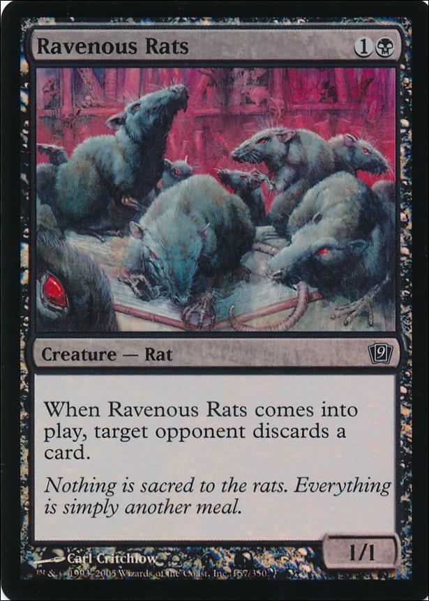 Magic the Gathering: 9th Edition (Foil Set) card 157 Ravenous Rats
