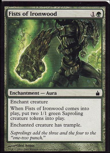 Magic the Gathering: Ravnica (Base Set)  card 164 Fists of Ironwood