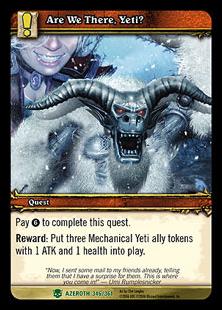 World of Warcraft: Heroes of Azeroth (Base Set) card 346 Are We There, Yeti?