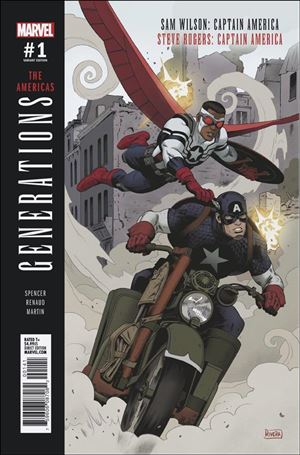 Generations: Sam Wilson Captain America & Steve Rogers Captain America issue 1-C Paolo Rivera 1:25 Cover