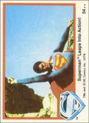Superman (Movie) Series 1 (Base Set) card 54 Superman Leaps Into Action!