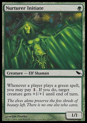 Magic the Gathering: Shadowmoor (Base Set) card 124 Nuturer Initiate