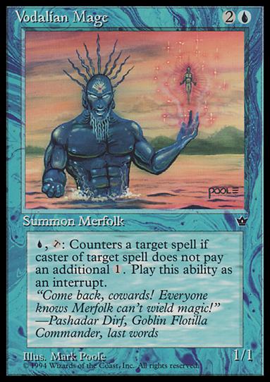 Magic the Gathering: Fallen Empires (Base Set) card 30 Vodalian Mage