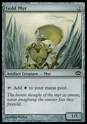 Magic the Gathering: Planechase (Base Set) card 114 Gold Myr