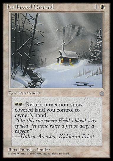 Magic the Gathering: Ice Age (Base Set) card 29 Hallowed Ground