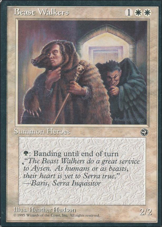 Magic the Gathering: Homelands (Base Set) card 6 Beast Walkers