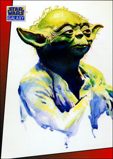 Star Wars Galaxy: Series 1 (Promo) card E Yoda