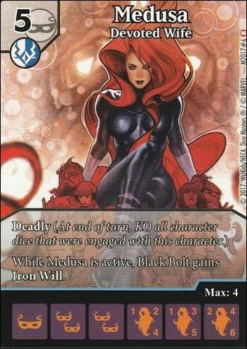 Marvel Dice Masters Deadpool card M2017-6 Medusa: Devoted Wife