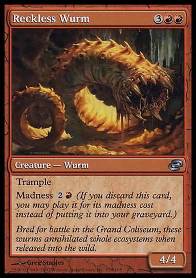 Magic the Gathering: Planar Chaos (Base Set) card 120 Reckless Wurm