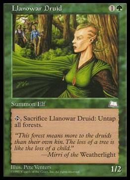 Magic the Gathering: Weatherlight (Base Set) card 133 Llanowar Druid
