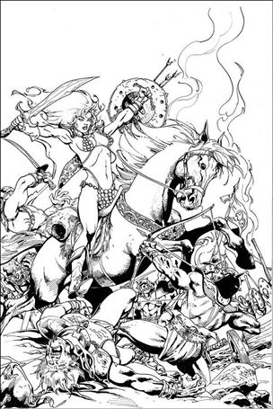 Killing Red Sonja issue 1-G Roberto Castro 1:15 Black & White Virgin Cover