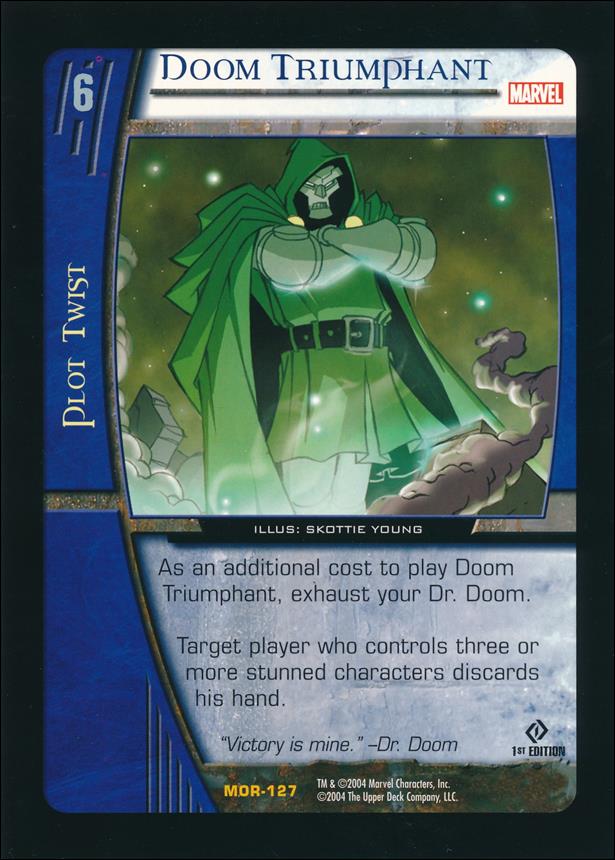 Marvel Origins: VS System (Oversize Promo Magazine Insert Set) card MOR-127 Doom Triumphant