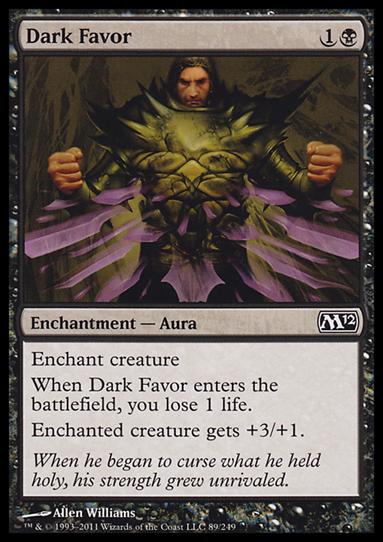 Magic the Gathering: 2012 Core Set (Base Set) card 89 Dark Favor