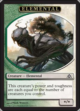Magic the Gathering: Dragon's Maze (Token Subset) card 1 Elemental