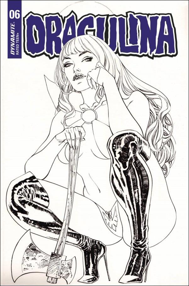 Draculina (2022) issue 6-G Guillem March Black and White 1:20 Cover