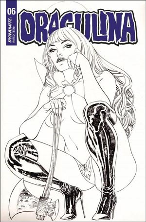 Draculina (2022) issue 6-G Guillem March Black and White 1:20 Cover