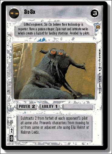 Star Wars: Jabba's Palace Limited (Base Set) card 126 Sic-Six