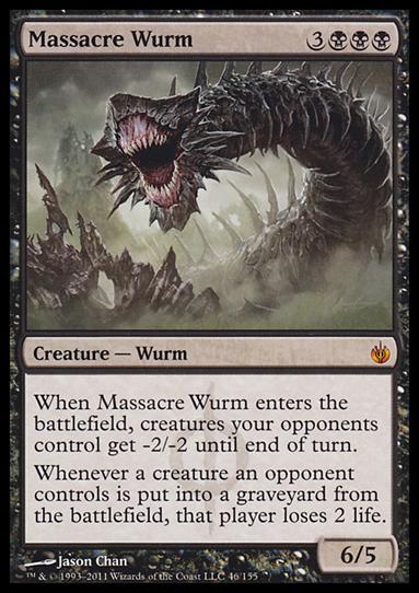 Magic the Gathering: Mirrodin Besieged (Base Set) card 46 Massacre Wurm