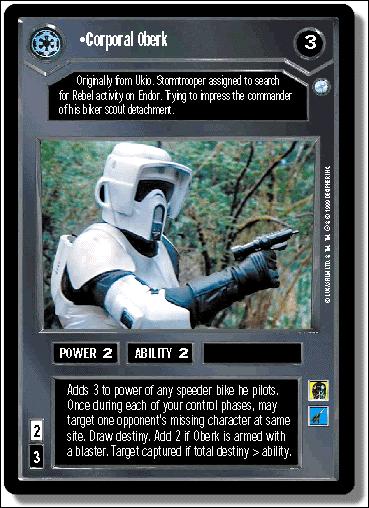Star Wars: Endor Limited (Base Set) card 9 Corporal Oberk