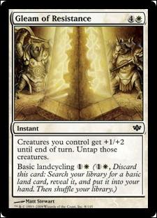 Magic the Gathering: Conflux (Base Set) card 8 Gleam of Resistance