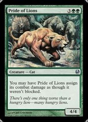 Magic the Gathering: Duel Decks: Ajani vs. Nicol Bolas card 19 Pride of Lions