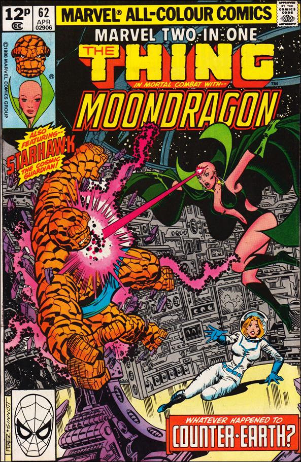 Marvel Two-in-One (1974) issue 62-B UK Price Cover