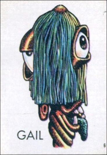 Ugly Stickers (1965) (Base Set) card 6-B Gail