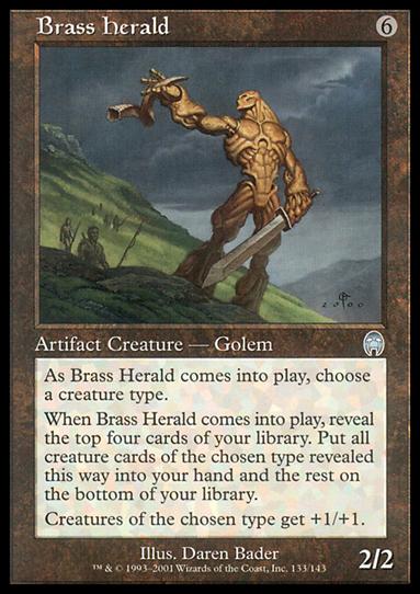 Magic the Gathering: Apocalypse (Base Set) card 133 Brass Herald