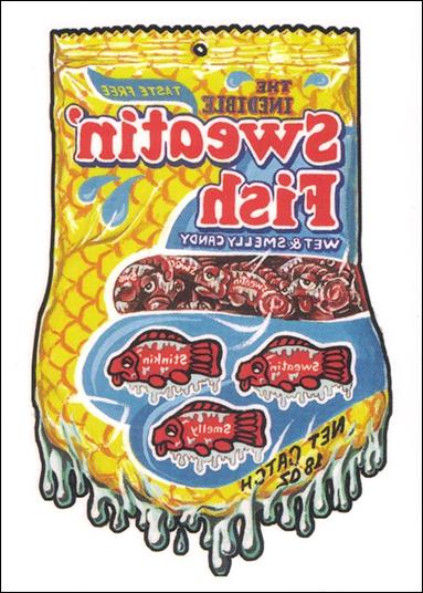 Wacky Packages All-New: Series 2 (Tattoo Subset) card 6 Sweatin' Fish
