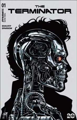 Terminator (2024) issue 1-ZC Jordan Noir Retailer Exclusive B&W Cover 1/500