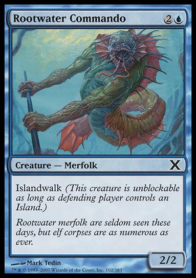 Magic the Gathering: 10th Edition (Base Set) card 102 Rootwater Commando