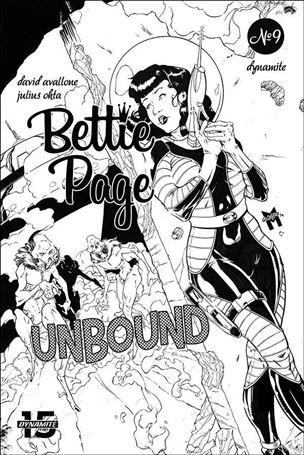 Bettie Page: Unbound issue 9-G Matt Gaudio 1:11 Black and White Cover
