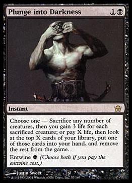 Magic the Gathering: Fifth Dawn (Base Set) card 57 Plunge into Darkness