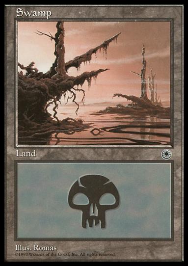Magic the Gathering: Portal (Base Set) card 198 Swamp