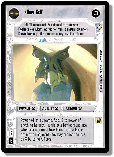 Star Wars: Special Edition Limited (Base Set) card 172 Harc Seff