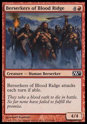 Magic the Gathering: 2011 Core Set (Base Set) card 124 Berserkers of Blood Ridge