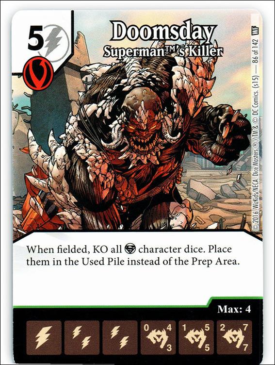 DC Comics Dice Masters World's Finest card 86 Doomsday: Superman's Killer